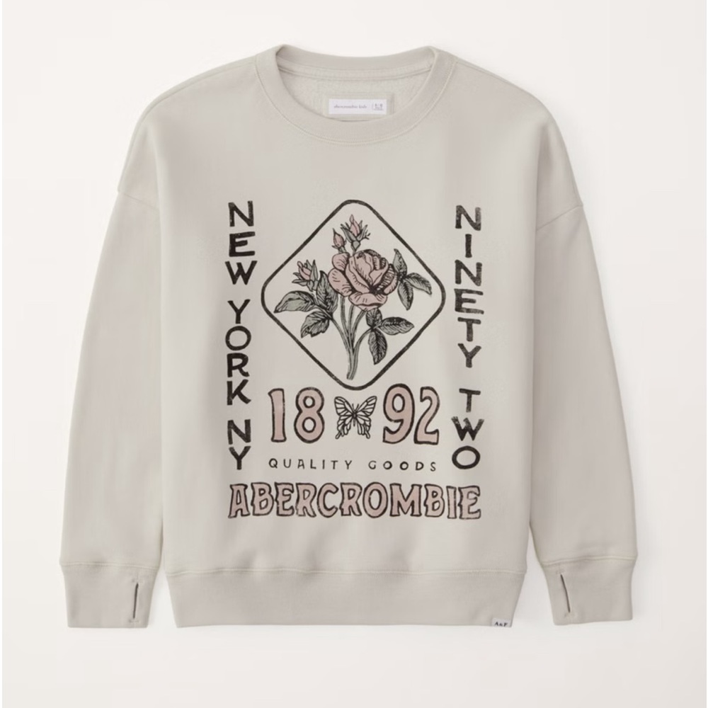 Abercrombie kids sweatshirt graphic crew neck sweatshirt